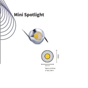 Faretto Incasso 3w Mini Spot Cromato Luce Fredda 320 Lumen